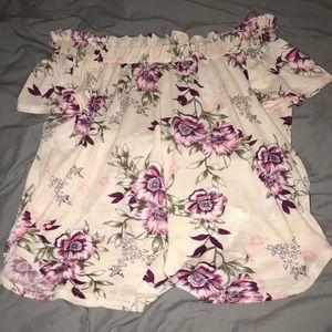 Floral off the shoulder top